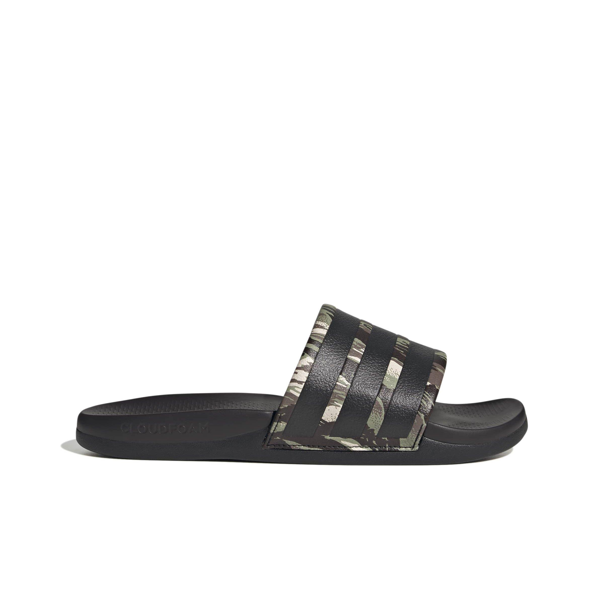 adidas Adilette Comfort 2.0 "Core Black/Core Black/Aurora Coffee" Men's Slide - BLACK/BLACK/COFFEE